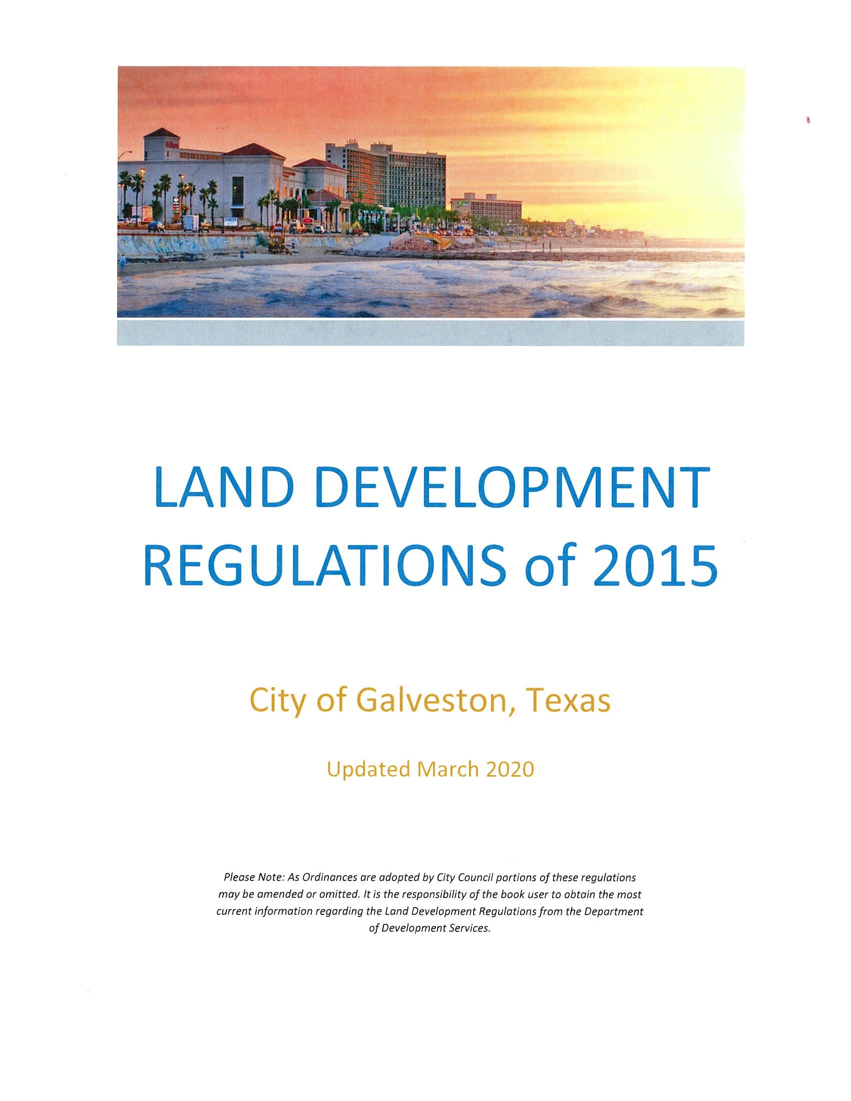 Land Development Regulations Cover - Updated March2020