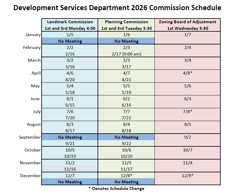 2026 Division Meeting Schedule
