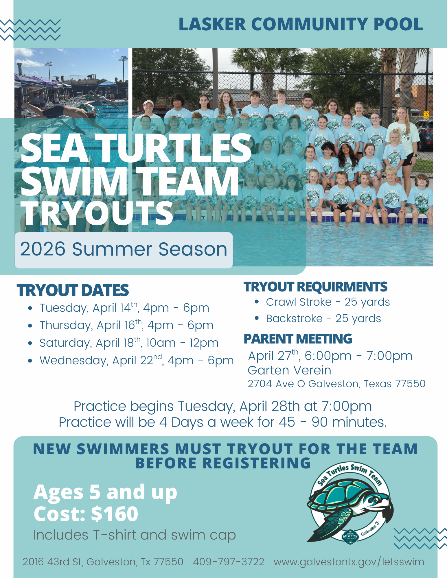 new member tryout 2026 swim team